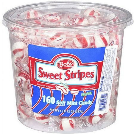 Bob's Sweet Stripes Soft Mint Candy, 28 oz. Tub