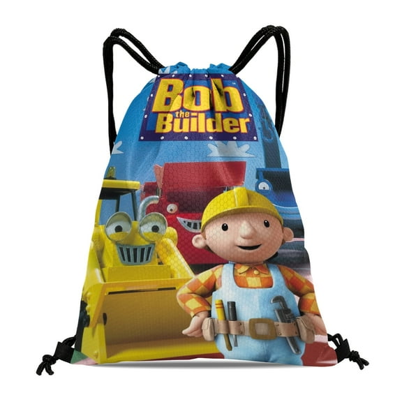 Bob the Builder Drawstring Backpack Bag Party Favors Goodies Merch Gym Waterproof Swimming Beach Fans