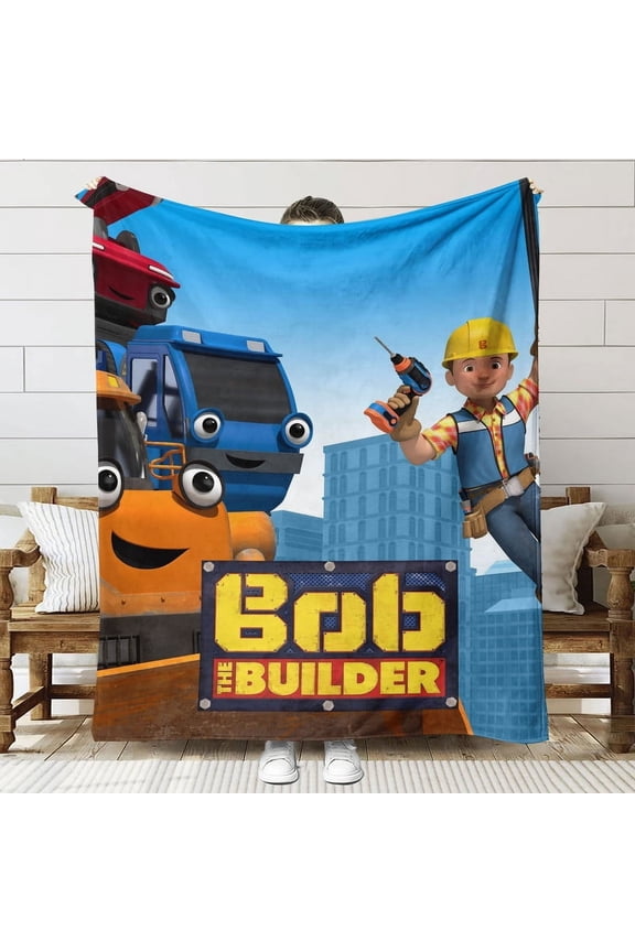 Bob the Builder Throw Blanket Gifts for Fans Lover Girls Boys Women Present Hoodie Him Bed 40"x50"