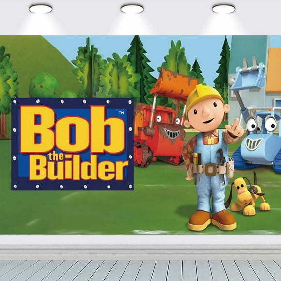 Bob the Builder school Backdrop Background Banner Taspestry Wall Decor Birthday Party Supplies Poster Fans