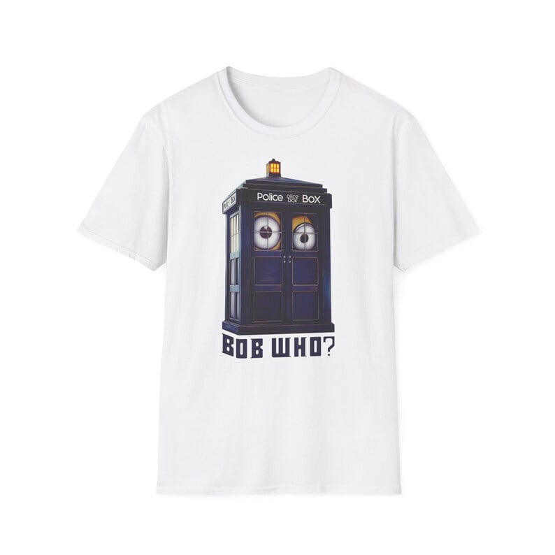 Bob who? Minion and police box, a blue time machine - Unisex Softstyle ...