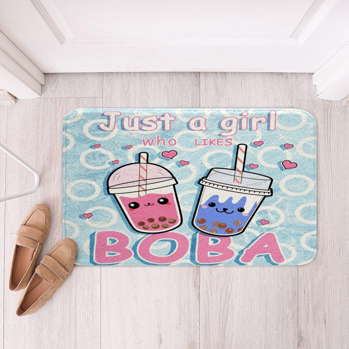Boba Bath Mats for Bathroom Girl Loves Boba Btah Rugs for Shower Tub ...
