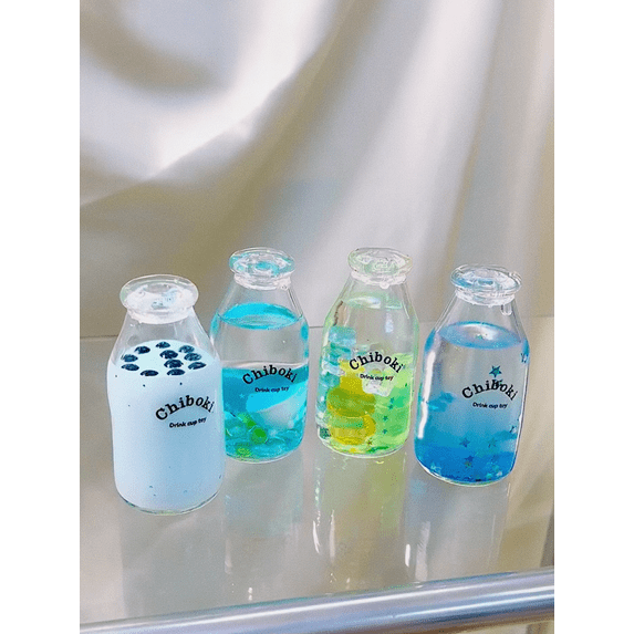 Boba Bottle Squishy Toy, Milk Bottle Stress Ball Fidget Toys with ASMR Sensory for Anti Stress Relief, Novelty Gift for Kids & Adults