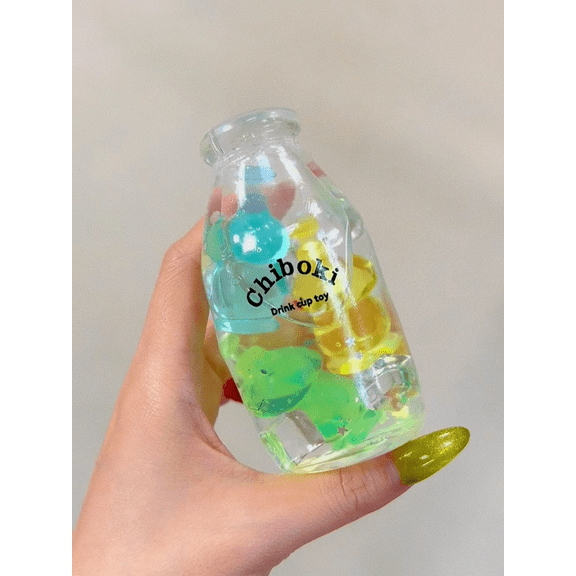 Boba Bottle Squishy Toy, Milk Bottle Stress Ball Fidget Toys with ASMR Sensory for Anti Stress Relief, Novelty Gift for Kids & Adults