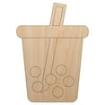 thumbnail image 1 of Boba Bubble Milk Tea Wood Shape Unfinished Piece Cutout Craft DIY Projects - 6.25 Inch Size - 1/4 Inch Thick, 1 of 7