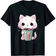 thumbnail image 1 of Boba Cat Boba Tea Bubble Tea Kawaii Anime Cat Kawaii Neko T-Shirt, 1 of 5