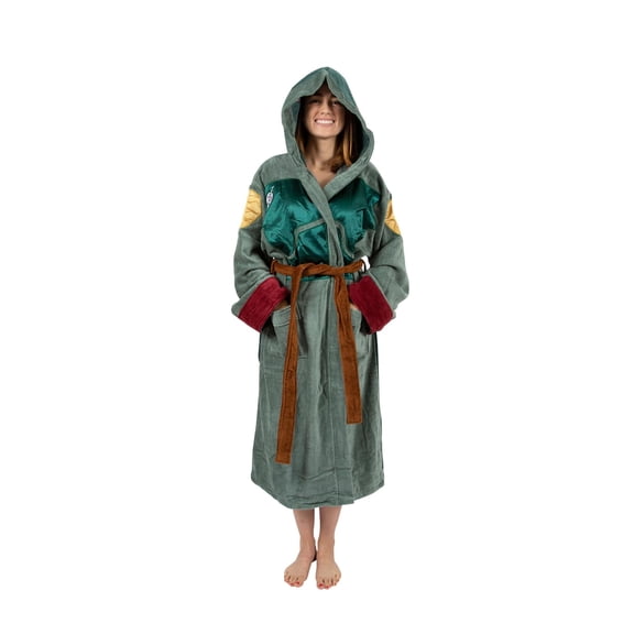 Boba Fett Adult Bathrobe, green, one size fits most