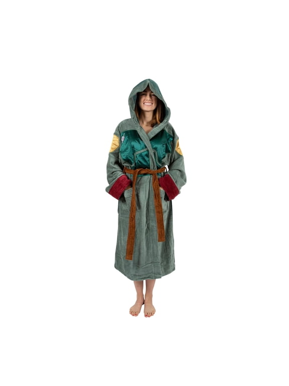 Boba Fett Adult Bathrobe, green, one size fits most