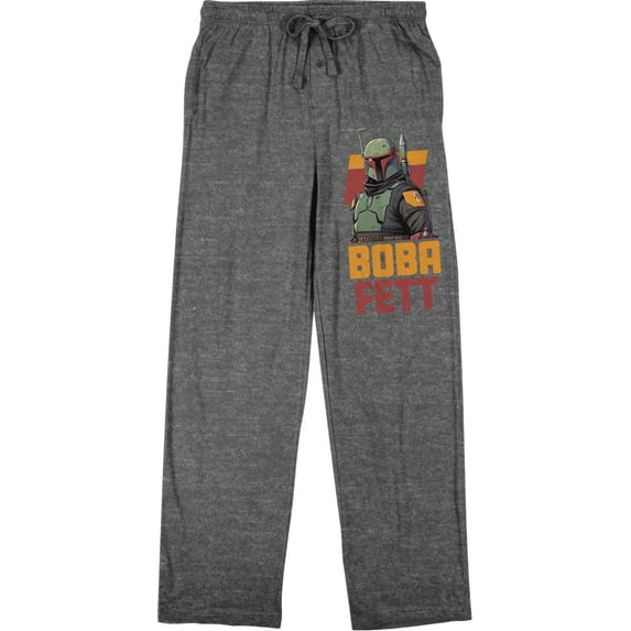 Boba Fett Classic Character Men's Graphite Heather Sleep Pants-Medium