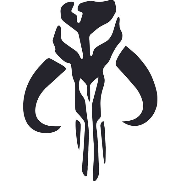 Boba Fett Crest Star Wars Symbol Cartoon Character Wall Art Vinyl Sticker Design Decal Girl Bedroom Nursery Kindergarten Fun Home Children Room Decor Sticker Wall Art Vinyl Decor Size (8x10 inch)