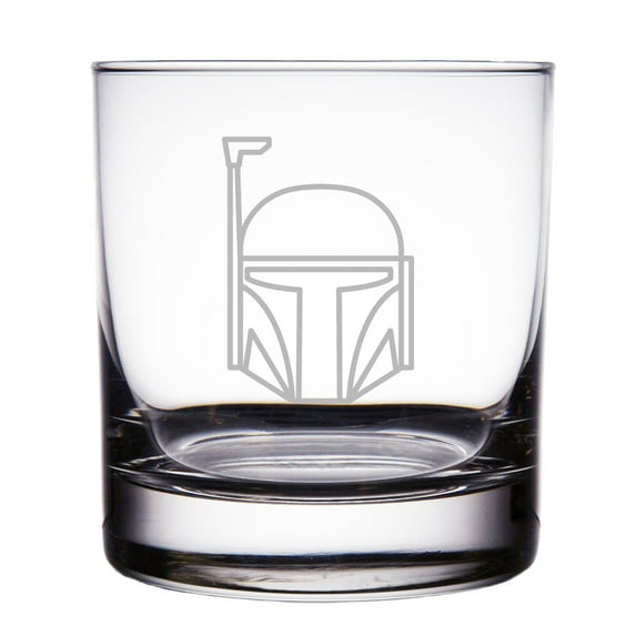 Boba Fett Engraved 10 oz Rock Glass