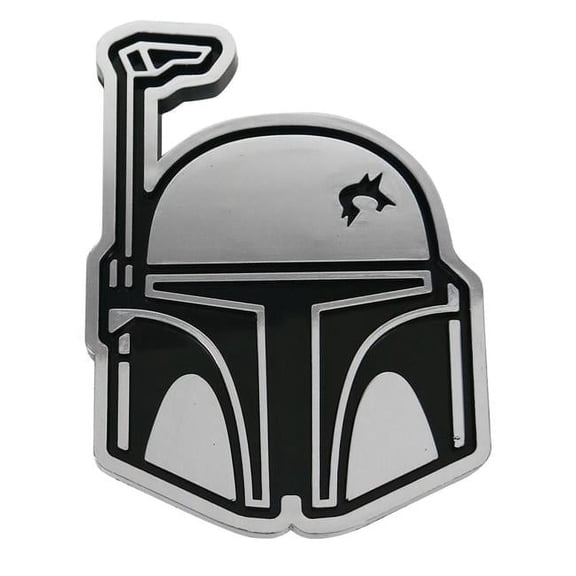 Boba Fett Head Chrome Car Emblem Stickers