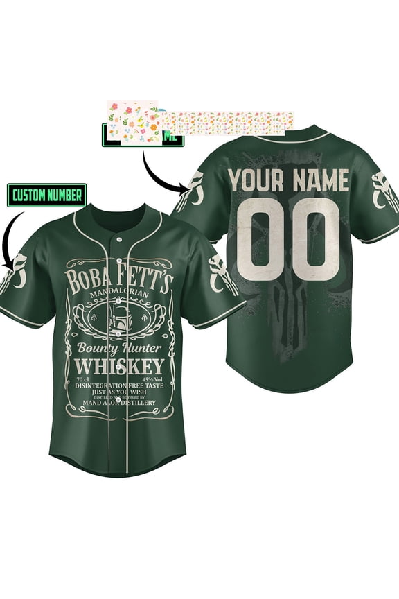 Boba Fett s Mandalorian Personalized Baseball Jersey