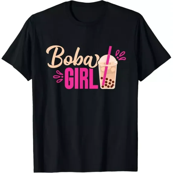 Boba Girl Bubble Milk Tea Drinker Lovers Gift T-Shirt Unisex S-5XL Hot Trending Shirt, Vintage Birthday Gift