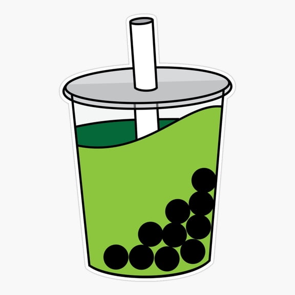 Boba (Matcha) Er, Phone Decal Water Bottle Stickers Car Decals, Funny Birthday Gift