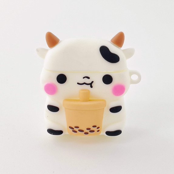 Boba Milk Cow Earphone Case Earbuds Case Accessories Cover for Airpods 1st 2nd Gen
