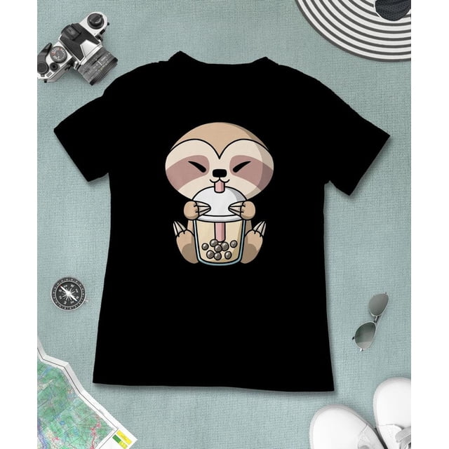 Boba Milk Tea Sloth TShirt, Funny Boba Milk Tea Shirt, Bubble Tea T