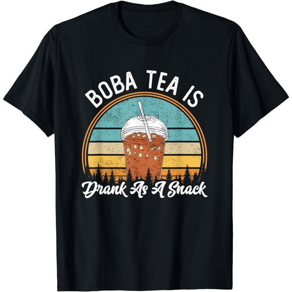 Boba Milk Tea Snacks Bubble Tea Tapioca Pearls Cute Boba Tea T-Shirt