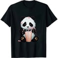 thumbnail image 1 of Boba Tapioca Pearls Bubble Milk Tea Drink Panda Lover T-Shirt, 1 of 5