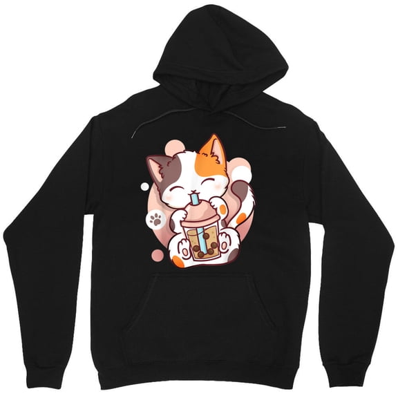 Boba Tea Cat Bubble Tea Cat Kawaii Anime Neko Graphic Funny Cute Simple Drink - Thoughtful Gift Idea M5377 Unisex Hoodie, Up to Size 5XL