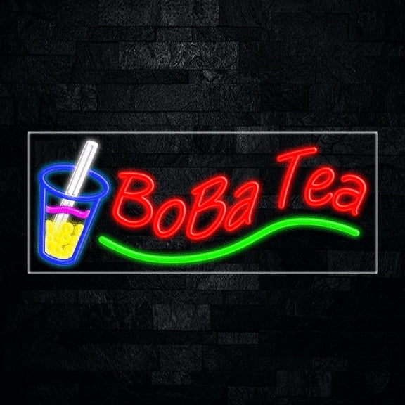Boba Tea-LED Neon Sign 30"L x 12"H #30936