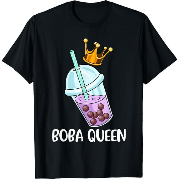 Boba Tea Shirt Girls Bubble Tea Gift Women Boba Queen Boba T-Shirt
