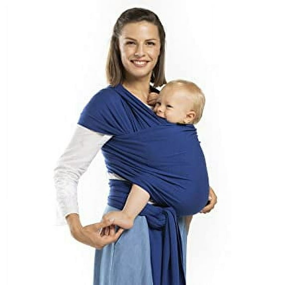 Boba Wrap Baby Carrier - Stretchy Wrap Sling for Newborn and Toddler up to 35 lbs (Serenity Dark Blue)