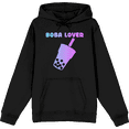 thumbnail image 1 of Bobadorable Boba Lover Adult Black Long Sleeve Hoodie-Medium, 1 of 2