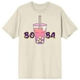 thumbnail image 1 of Bobadorable Pink & Purple Gradient Boba Drink Natural Graphic Tee-Small, 1 of 4
