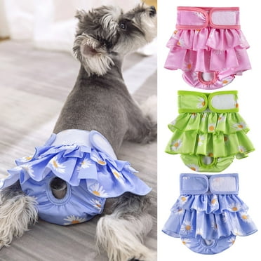 Bobasndm 1/3PCS Washable Dog Diapers, Highly Absorbent Diapers for Female Dogs, Dog Clothes for Dogs in Heat, Period, Incontinence, or Excitable Urination