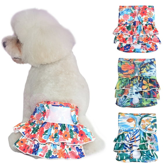 Bobasndm 1/3PCS Washable Dog Diapers, Highly Absorbent Diapers for Female Dogs, Dog Clothes for Dogs in Heat, Period, Incontinence, or Excitable Urination