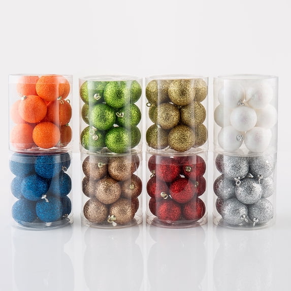 Bobasndm 12Pcs Decorated Christmas Balls 3cm,Fadeless,Decorated with Festival, Wedding, Party and Christmas Tree Balls