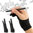 thumbnail image 1 of Bobasndm 2 Pack Drawing Tablet Drawing Gloves, Two Finger Drawing Gloves for Paper Sketching, iPad, Graphic Painting, Good for Left and Right Hand, 1 of 9