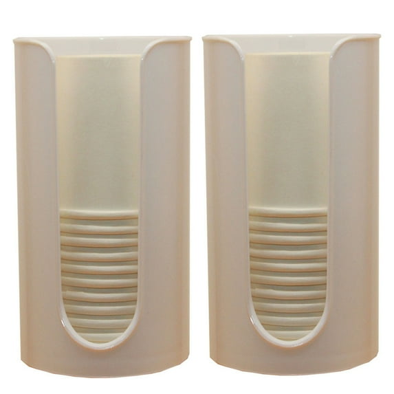 Bobasndm 2 Pcs Small Paper Cup Dispenser - Disposable Cup Storage Holder for Bathroom Vanity Countertop's Rinsing/Mouthwash Cups