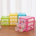thumbnail image 1 of Bobasndm 2 or 3 Layers Mini Drawer Desk Organizer Plastic Storage Boxes Containers Jewelry Cosmetics Storage Case, 1 of 9