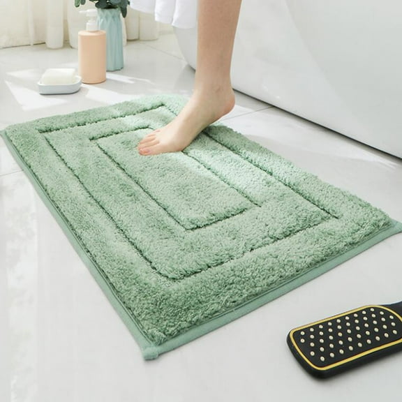 Bobasndm Bathroom Rugs Non Slip Small Bath Mat for Bathroom Coral Pink Bathroom Decor Fluffy Plush Bath Rug Machine Washable Shower Rug Water Absorbent Carpet (24” x16”)