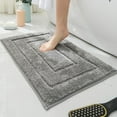 thumbnail image 1 of Bobasndm Bathroom Rugs Non Slip Small Bath Mat for Bathroom Coral Pink Bathroom Decor Fluffy Plush Bath Rug Machine Washable Shower Rug Water Absorbent Carpet (24” x16”), 1 of 9