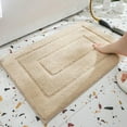 thumbnail image 1 of Bobasndm Bathroom Rugs Non Slip Small Bath Mat for Bathroom Coral Pink Bathroom Decor Fluffy Plush Bath Rug Machine Washable Shower Rug Water Absorbent Carpet (24” x16”), 1 of 9