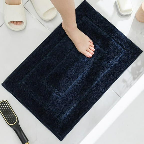 Bobasndm Bathroom Rugs Non Slip Small Bath Mat for Bathroom Coral Pink Bathroom Decor Fluffy Plush Bath Rug Machine Washable Shower Rug Water Absorbent Carpet (24” x16”)