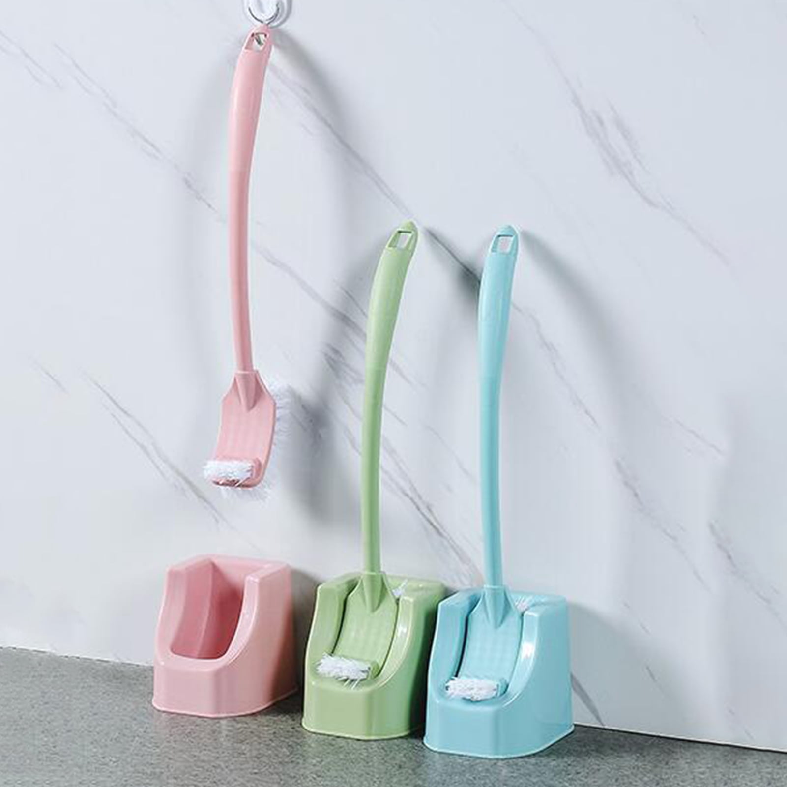 Bobasndm Bathroom Toilet Bowl Brush with Storage Caddy, Toilet Brush ...
