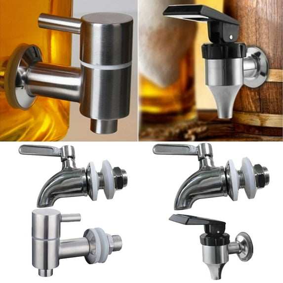 Bobasndm Beverage Dispenser Replacement Spigot, Stainless Steel Polished Finished Water Drink Dispenser Replacement Faucet