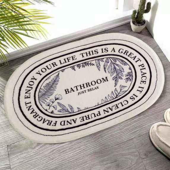 Bobasndm Black White Bathroom Rugs Soft Absorbent Cute Bath Mat for Bathroom Floor, Machine Washable Non-Slip Bath Rug for Shower Toilet Tub, Bathroom Decor Plush Bathmat Carpets