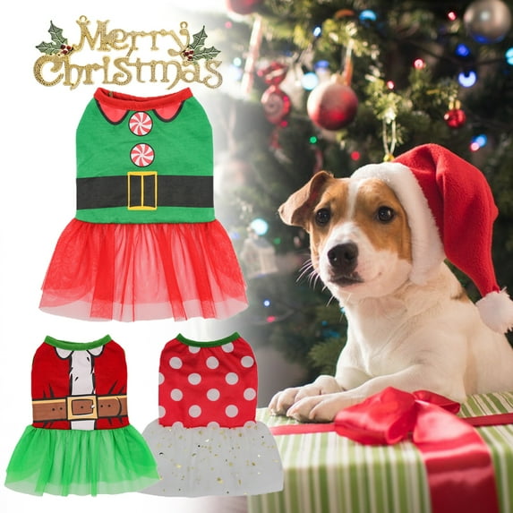 Bobasndm Christmas Dresses for Small Dogs Girls Pet Clothes Thanksgiving Dress Puppy Skirt Soft Chihuahua Outfit Clothes Kid Girl Dog Dress