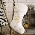 thumbnail image 1 of Bobasndm Christmas Stockings One Side Printed  Eye-catching Beautiful Snowflakes Stockings Beautiful High Quality for Party, 1 of 7
