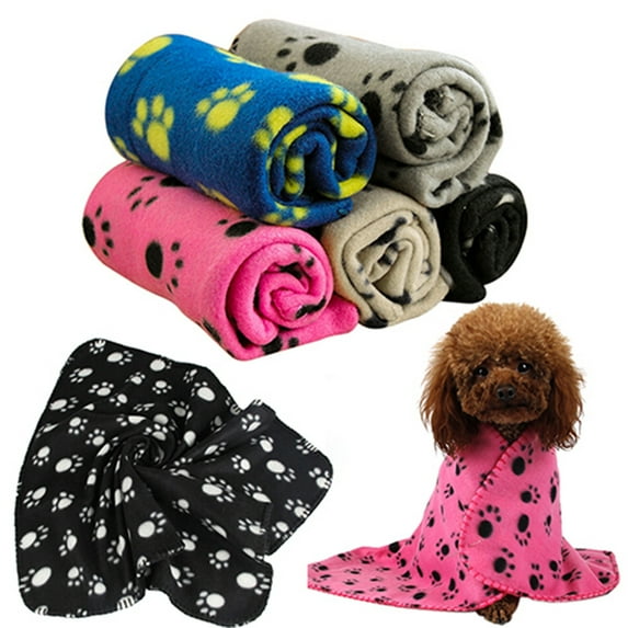 Bobasndm Dog or Cat Blankets,Soft and Warm Polar Lining of Cat Bed,Plush Blanket with Cute Paw Print,Suitable for Dogs and Cats in the Home,Campsites,Car Seats