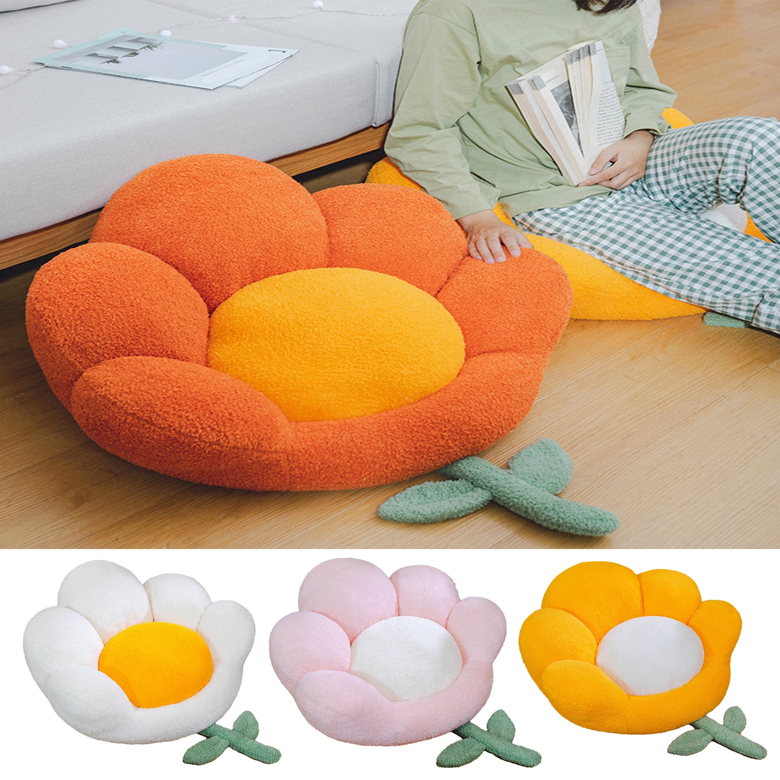 Goodliest Flower Seat Cushion Cute Floor Pillow Thickened Flower Shape  Floor Pillows Seating for Adults Floor Cushions for Relax Yoga Meditation