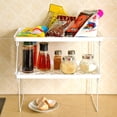 thumbnail image 1 of Bobasndm Folding Storage Rack for Cabinets, Stackable Shelves for Kitchen Counter, Bathroom, Home Office,Countertop Stackable Shelf Organizer,Pantry Storage Organization, 1 of 9