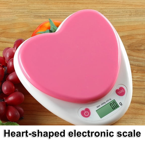 Bobasndm Food Scale Minimalistic Rice Grains Digital Kitchen Heart-shaped Scale Accurate Useful for Restaurant