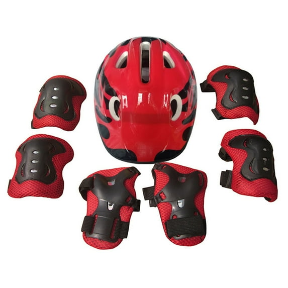Bobasndm Kids Helmet Elbow Knee Pads Wrist Guard Sports Protective Gear Adjustable Skateboard Bicycle Skating Cycling Safety Set for Boys Girls