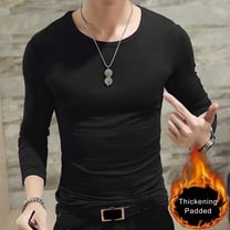 Bobasndm Mens Thermal Underwear Tops, Fleece Lined Long Sleeve Shirt Lightweight Base Layer Undershirt